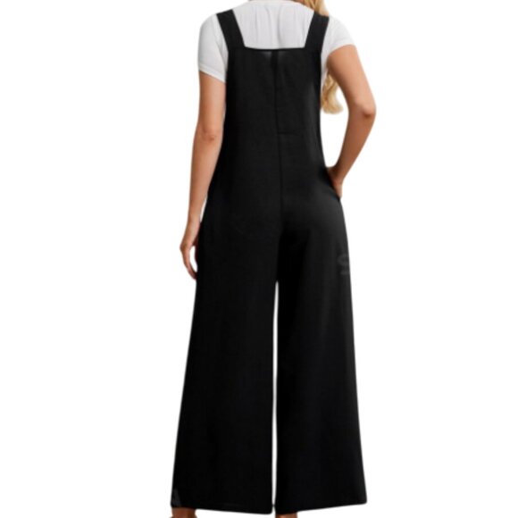 EMERY ROSE Pleated Pocket Jumpsuit with Hidden Pocket - Picture 2 of 10